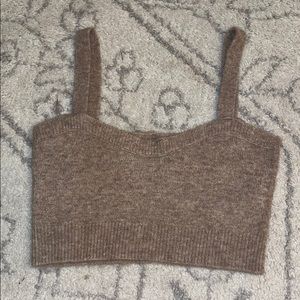 zara cropped sweater tank
